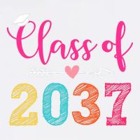 Class Of 2037 Pre K Grow With Me Graduation Garment-Dyed Sweatshirt