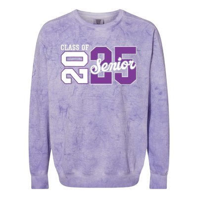 Class Of 2025 Senior 2025 Back To School 2025 Graduation 25 Colorblast Crewneck Sweatshirt