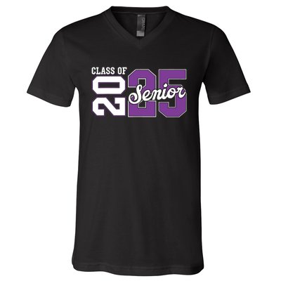 Class Of 2025 Senior 2025 Back To School 2025 Graduation 25 V-Neck T-Shirt