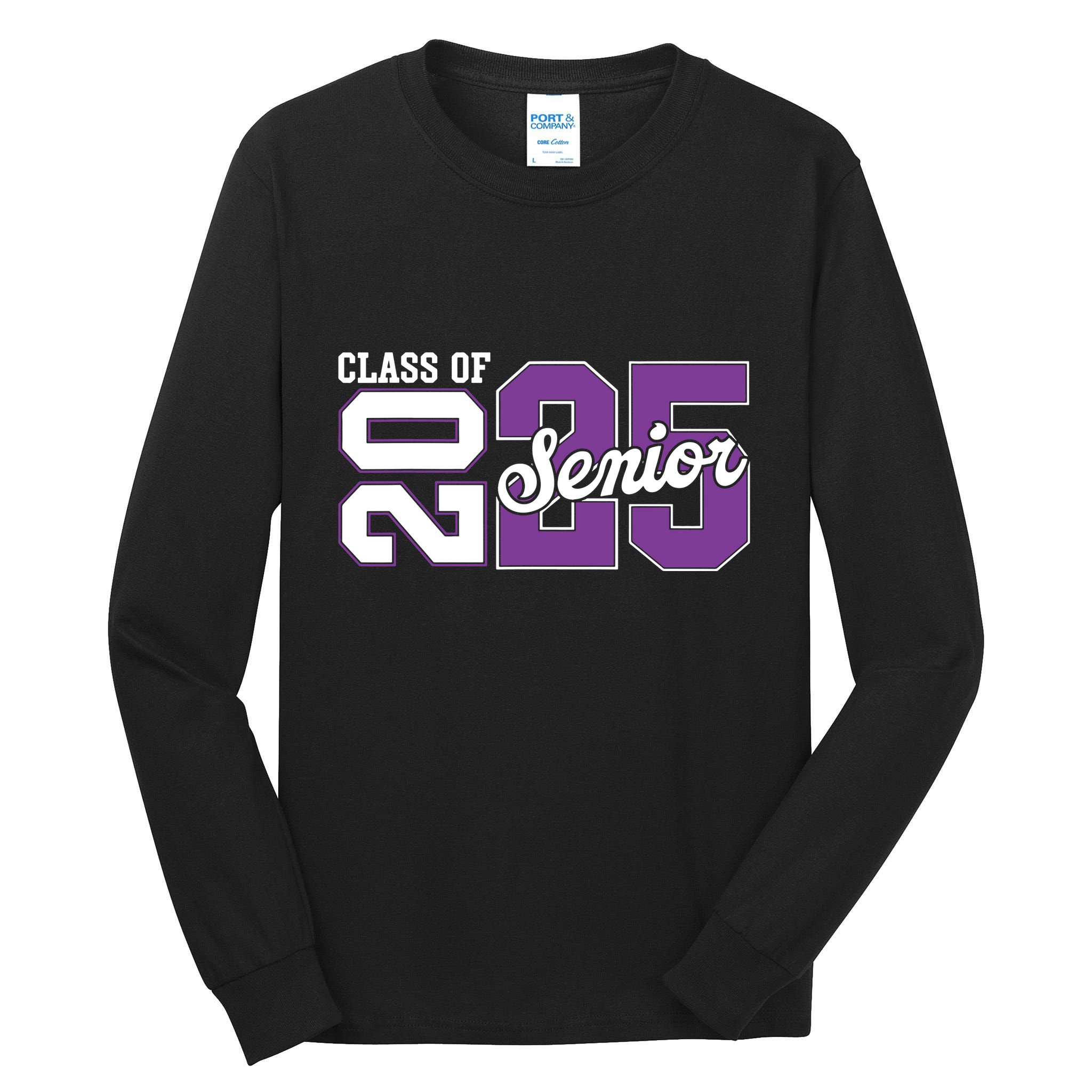 Class Of 2025 Senior 2025 Back To School 2025 Graduation 25 Tall Long Sleeve T-Shirt