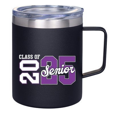 Class Of 2025 Senior 2025 Back To School 2025 Graduation 25 12oz Stainless Steel Coffee Mug