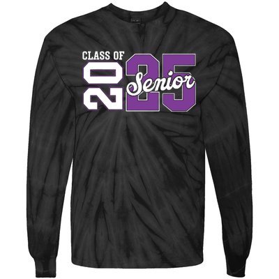 Class Of 2025 Senior 2025 Back To School 2025 Graduation 25 Tie-Dye Long Sleeve Shirt