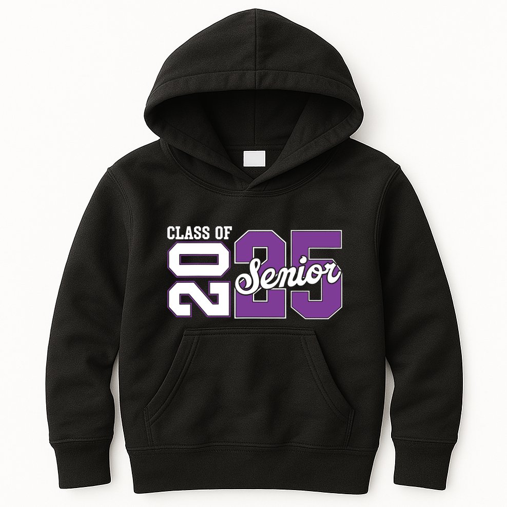 Class Of 2025 Senior 2025 Back To School 2025 Graduation 25 Kids Hoodie