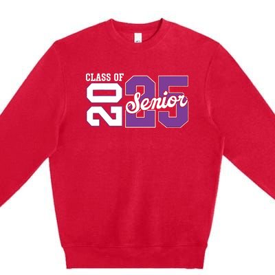 Class Of 2025 Senior 2025 Back To School 2025 Graduation 25 Premium Crewneck Sweatshirt