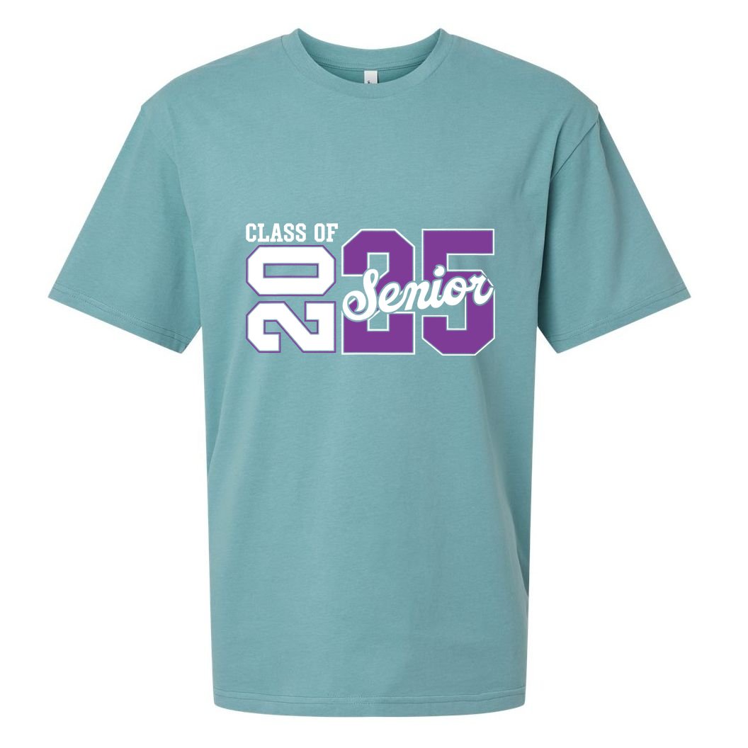 Class Of 2025 Senior 2025 Back To School 2025 Graduation 25 Sueded Cloud Jersey T-Shirt
