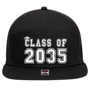 Class Of 2035 Graduation First Day Of Kindergarten PreK 7 Panel Mesh Trucker Snapback Hat