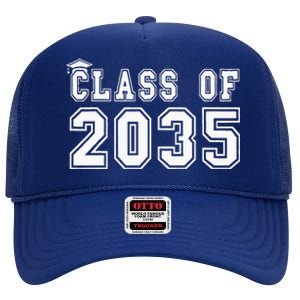 Class Of 2035 Graduation First Day Of Kindergarten PreK High Crown Mesh Back Trucker Hat