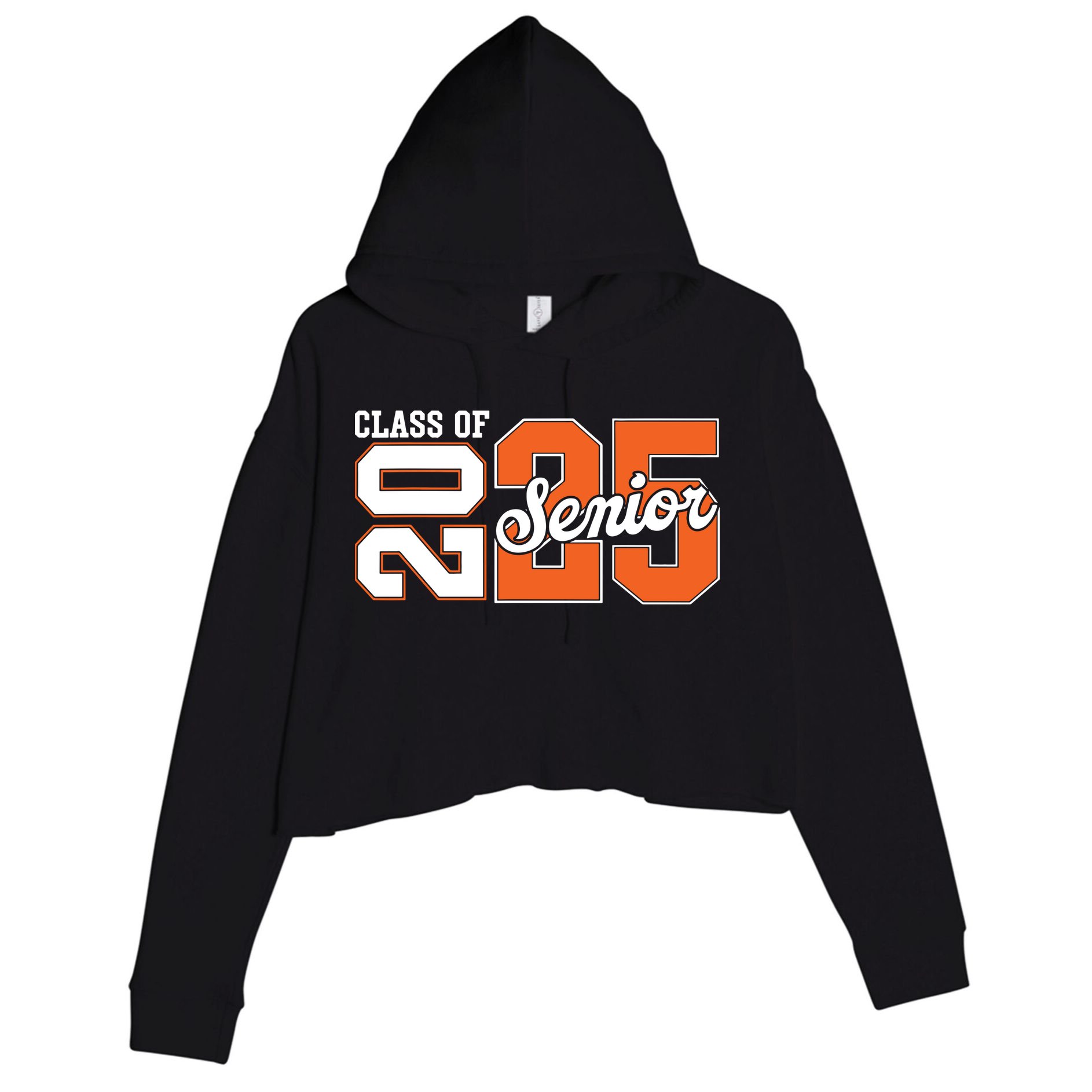 Class Of 2025 Senior 2025 Back To School 2025 Graduation 25 Crop Fleece Hoodie