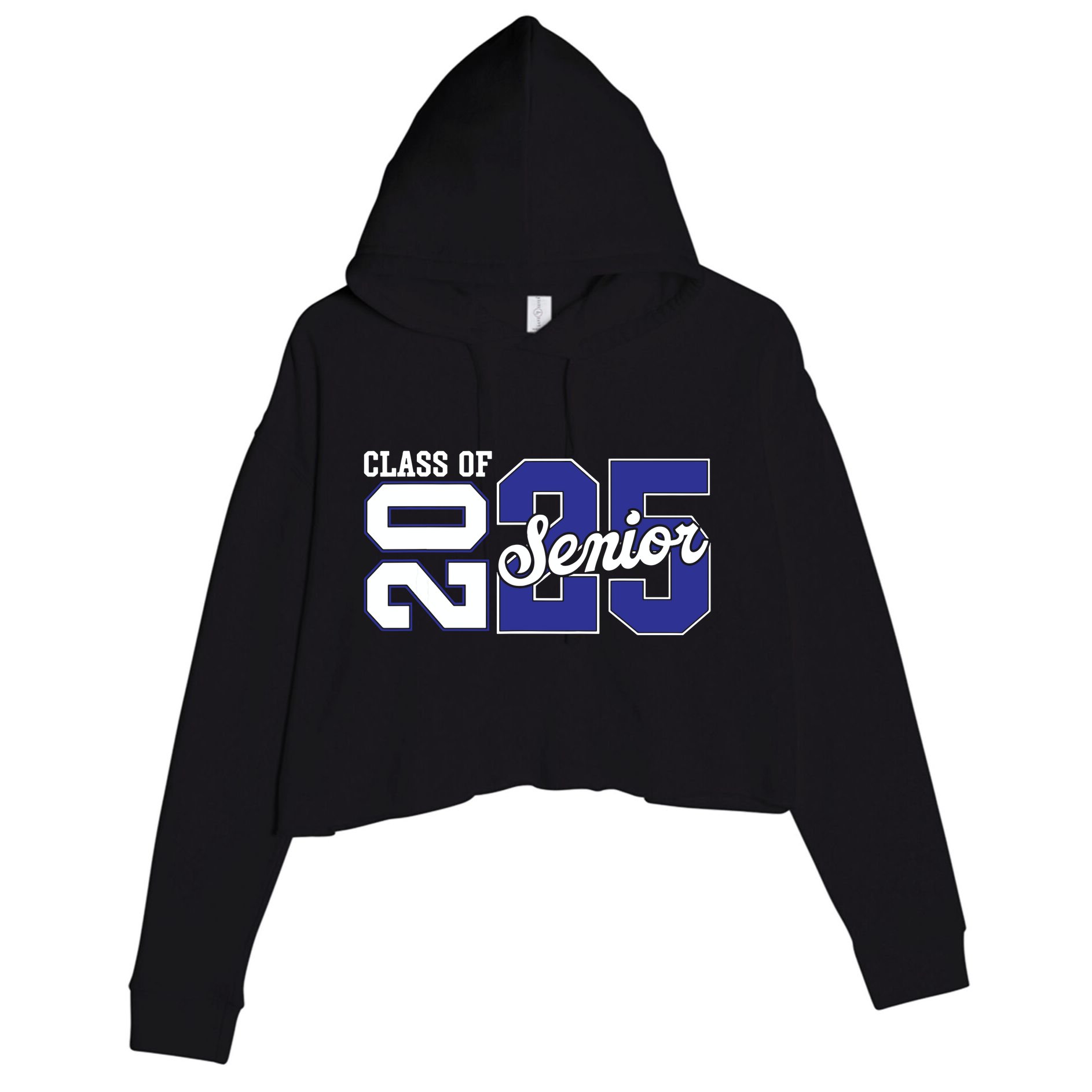 Class Of 2025 Senior 2025 Back To School 2025 Graduation 25 Crop Fleece Hoodie