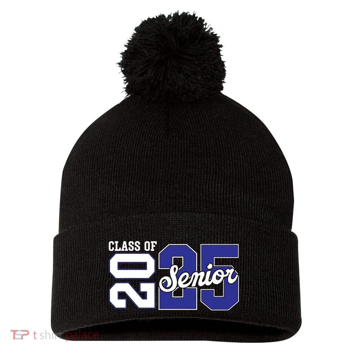 Class Of 2025 Senior 2025 Back To School 2025 Graduation 25 Pom Pom 12in Knit Beanie