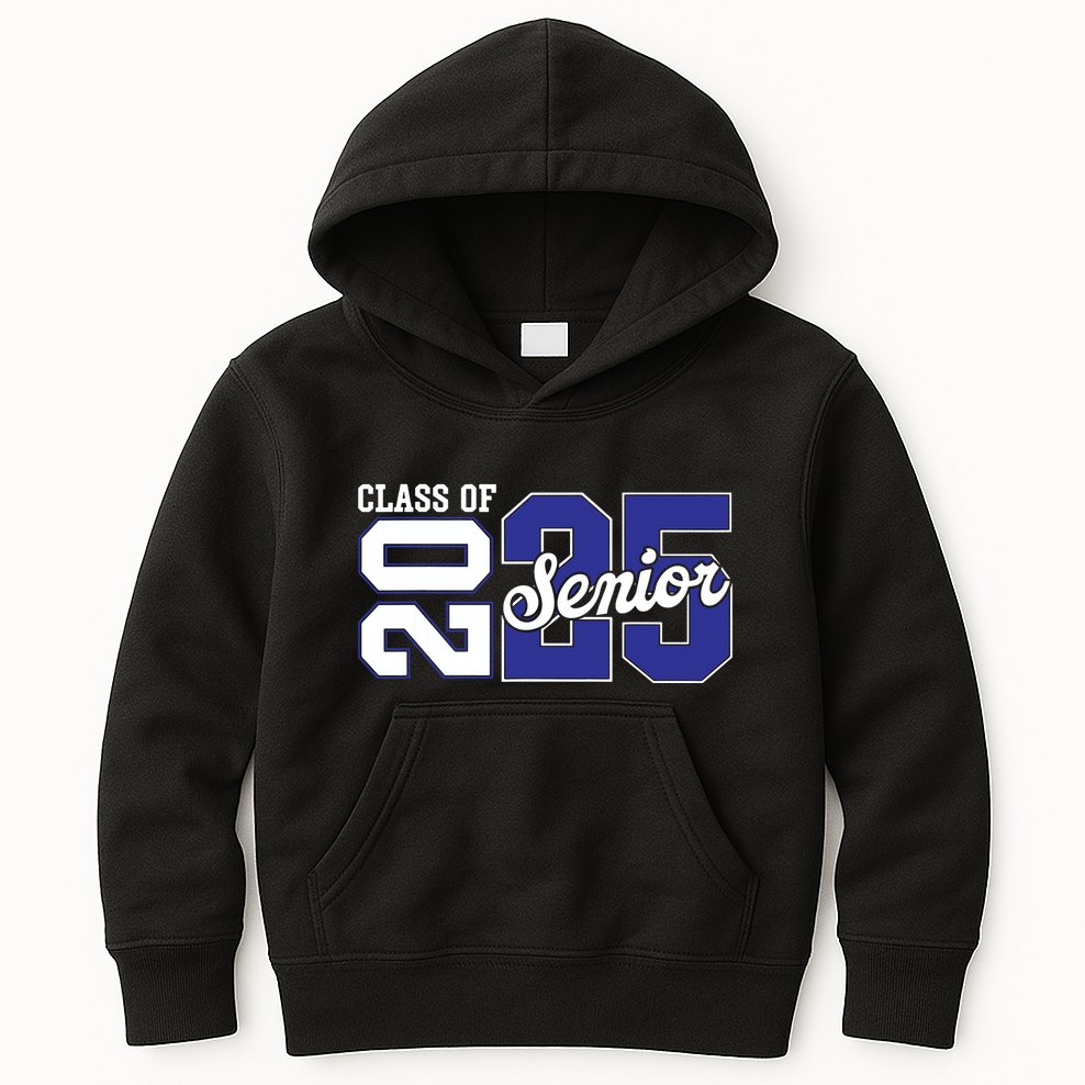 Class Of 2025 Senior 2025 Back To School 2025 Graduation 25 Kids Hoodie