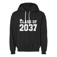 Class Of 2037 Pre K Grow With Me Graduation Garment-Dyed Fleece Hoodie