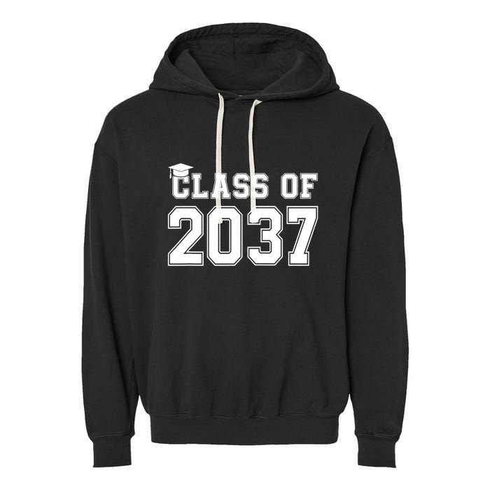 Class Of 2037 Pre K Grow With Me Graduation Garment-Dyed Fleece Hoodie