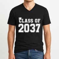 Class Of 2037 Pre K Grow With Me Graduation V-Neck T-Shirt