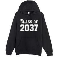 Class Of 2037 Pre K Grow With Me Graduation Premium Pullover Hoodie