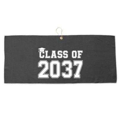 Class Of 2037 Pre K Grow With Me Graduation Large Microfiber Waffle Golf Towel