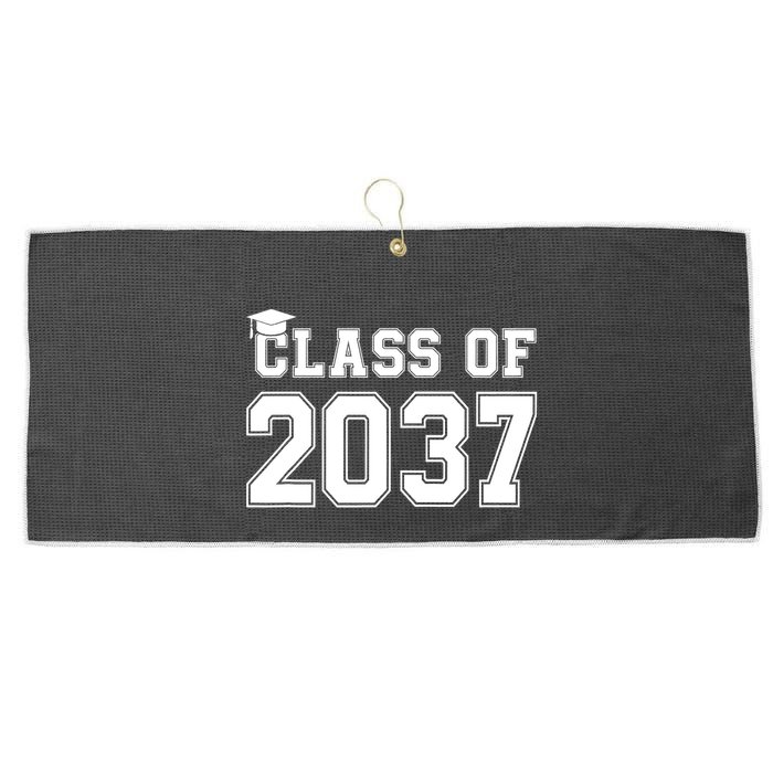 Class Of 2037 Pre K Grow With Me Graduation Large Microfiber Waffle Golf Towel