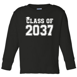 Class Of 2037 Pre K Grow With Me Graduation Toddler Long Sleeve Shirt