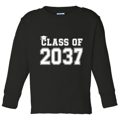 Class Of 2037 Pre K Grow With Me Graduation Toddler Long Sleeve Shirt