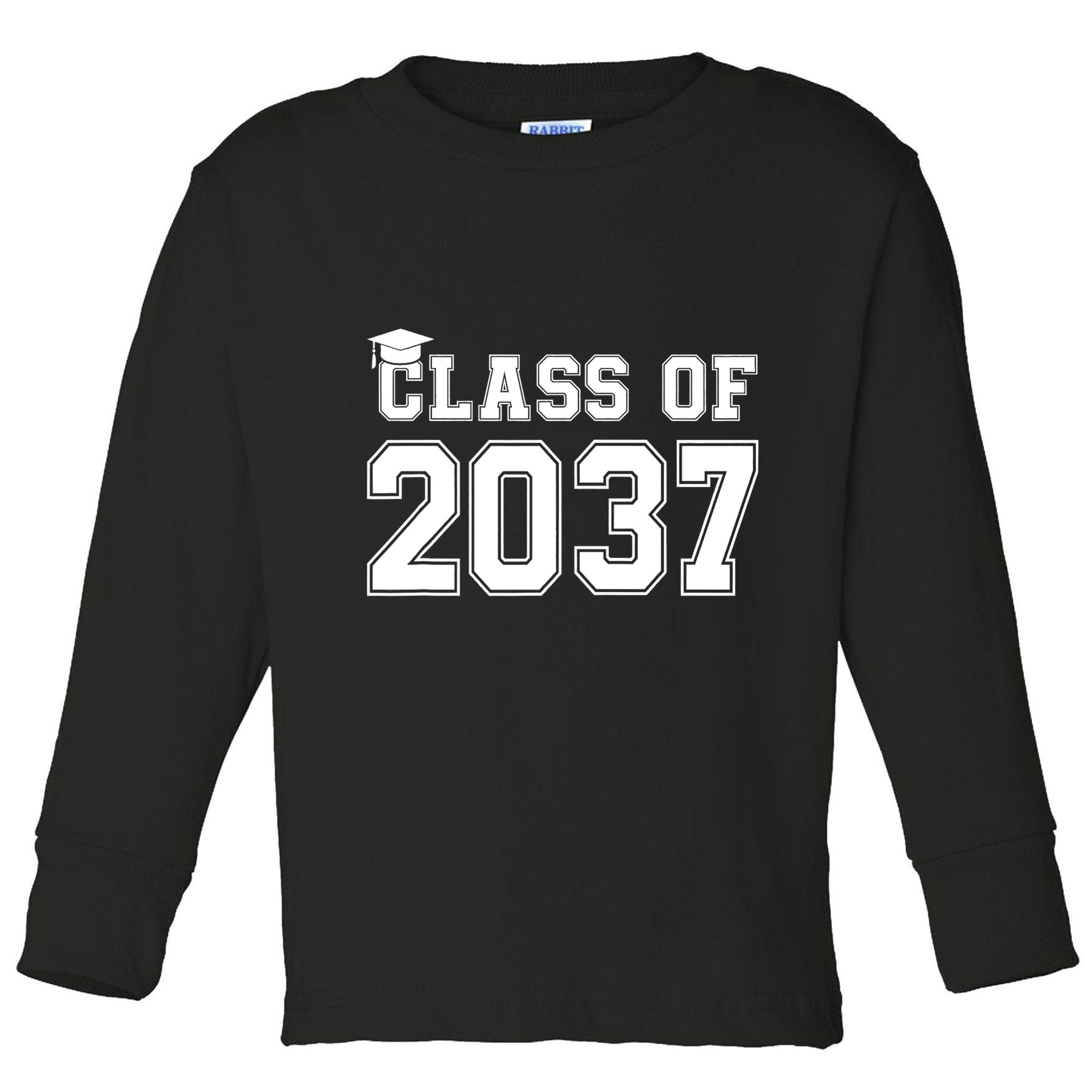 Class Of 2037 Pre K Grow With Me Graduation Toddler Long Sleeve Shirt