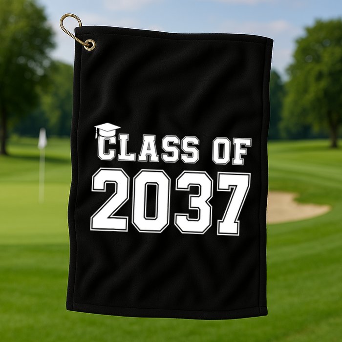 Class Of 2037 Pre K Grow With Me Graduation Golf Towel