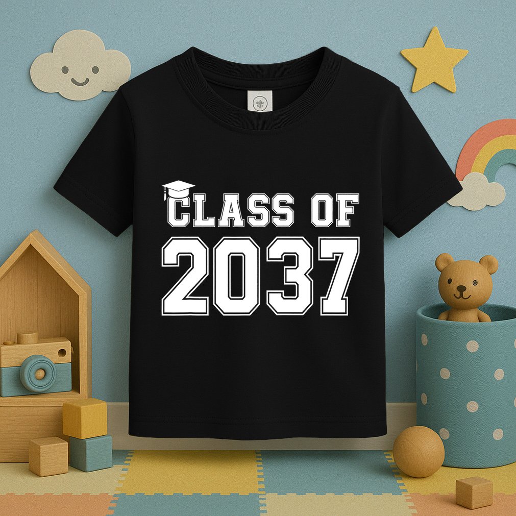 Class Of 2037 Pre K Grow With Me Graduation Toddler T-Shirt