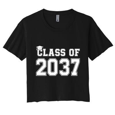 Class Of 2037 Pre K Grow With Me Graduation Crop Top