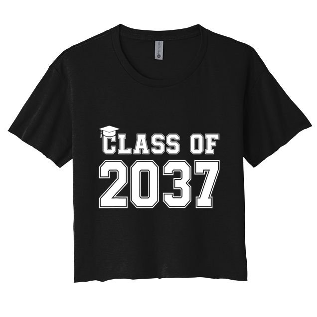 Class Of 2037 Pre K Grow With Me Graduation Crop Top