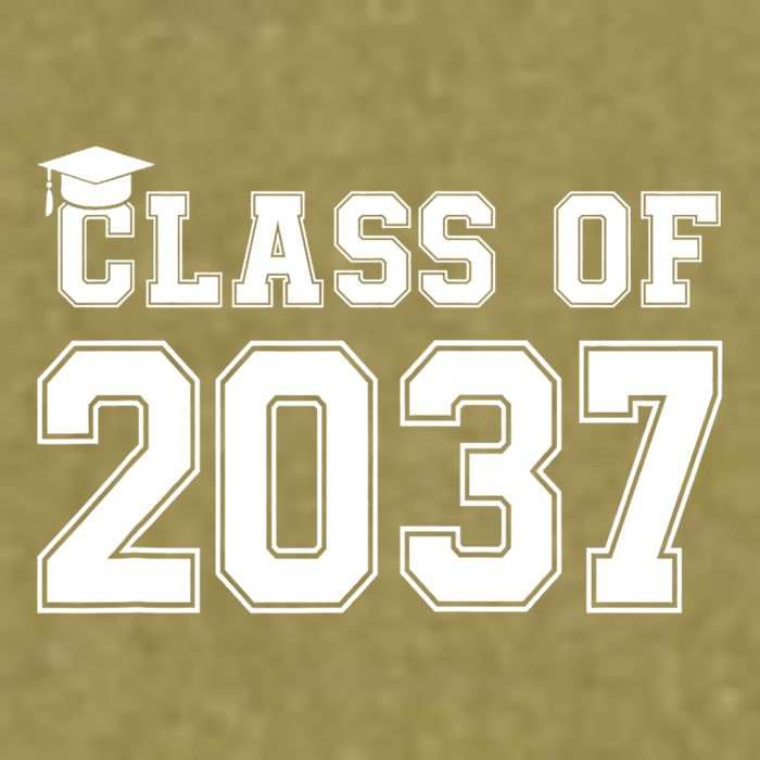 Class Of 2037 Pre K Grow With Me Graduation Garment-Dyed Women's Muscle Tee