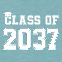 Class Of 2037 Pre K Grow With Me Graduation Sueded Cloud Jersey T-Shirt