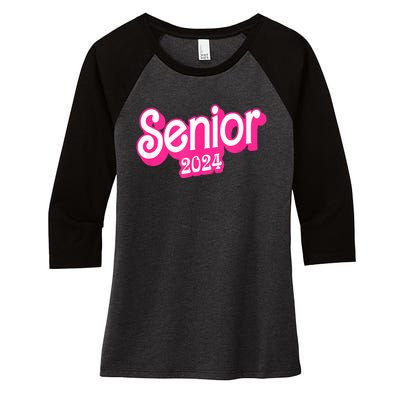 Class Of 2024 Senior Gifts Funny Seniors 2024 Women's Tri-Blend 3/4-Sleeve Raglan Shirt