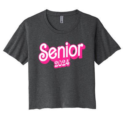 Class Of 2024 Senior Gifts Funny Seniors 2024 Women's Crop Top Tee