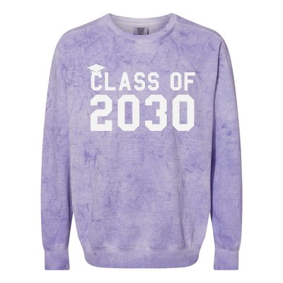 Class Of 2030 Grow With Me First Day Of School Gift Colorblast Crewneck Sweatshirt