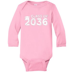 Class Of 2036 Senior Graduation 2036 Baby Long Sleeve Bodysuit