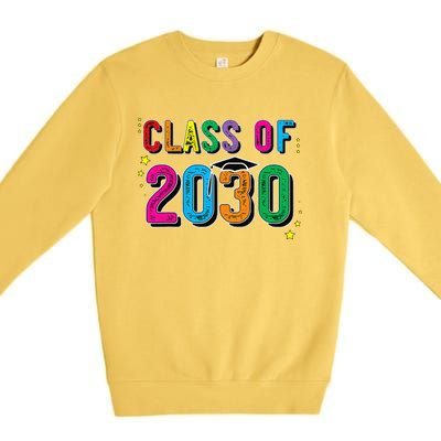 CLASS OF 2030 Grow With Me First Day Of School Premium Crewneck Sweatshirt