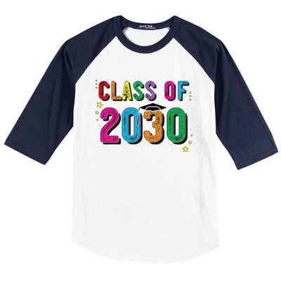 CLASS OF 2030 Grow With Me First Day Of School Baseball Sleeve Shirt