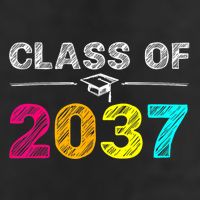 Class Of 2037 Grow With Me First Day Of School Graduation Cool Comfort Performance Bucket Hat