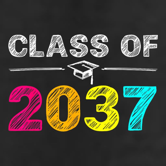 Class Of 2037 Grow With Me First Day Of School Graduation Cool Comfort Performance Bucket Hat