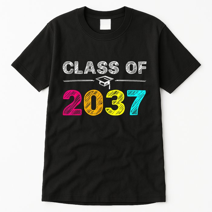 Class Of 2037 Grow With Me First Day Of School Graduation Tall T-Shirt
