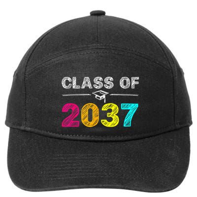 Class Of 2037 Grow With Me First Day Of School Graduation 7-Panel Snapback Hat