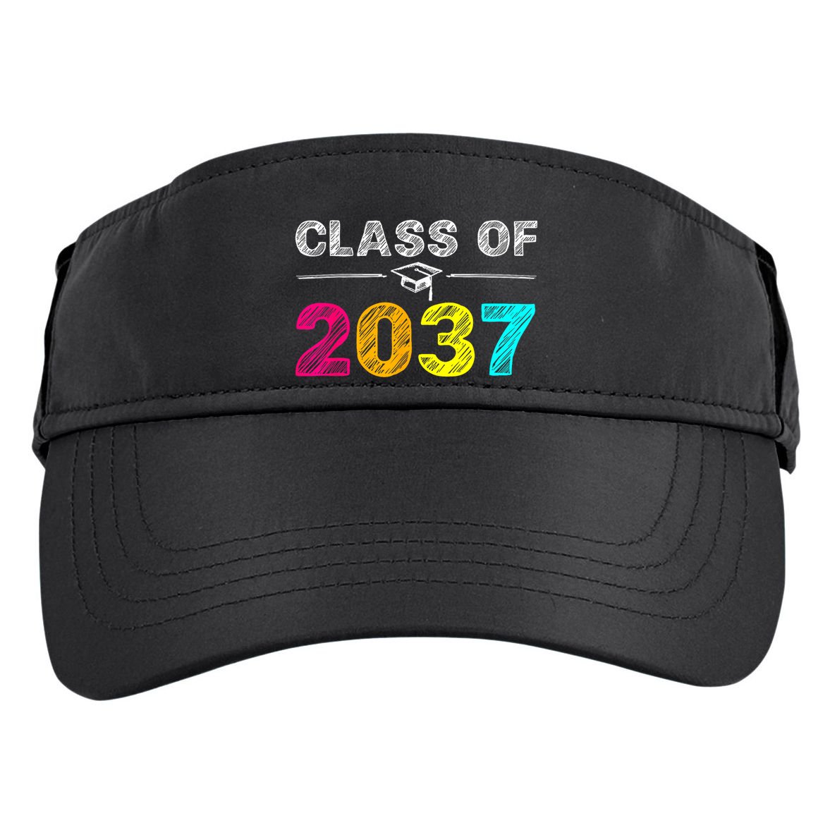 Class Of 2037 Grow With Me First Day Of School Graduation Adult Drive Performance Visor
