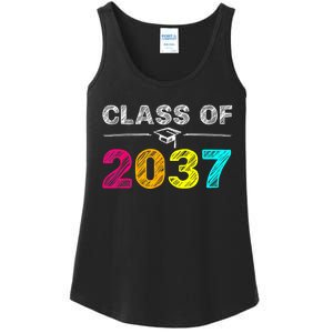 Class Of 2037 Grow With Me First Day Of School Graduation Ladies Essential Tank