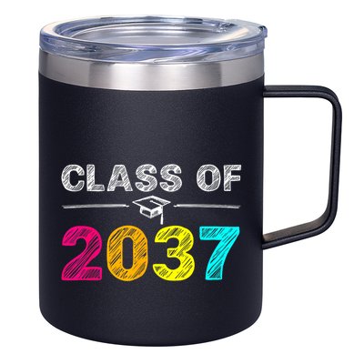 Class Of 2037 Grow With Me First Day Of School Graduation 12oz Stainless Steel Coffee Mug