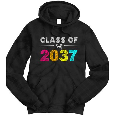 Class Of 2037 Grow With Me First Day Of School Graduation Tie Dye Hoodie