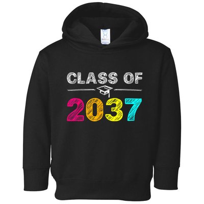 Class Of 2037 Grow With Me First Day Of School Graduation Toddler Hoodie