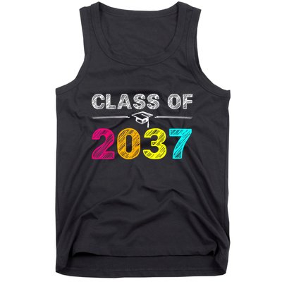 Class Of 2037 Grow With Me First Day Of School Graduation Tank Top