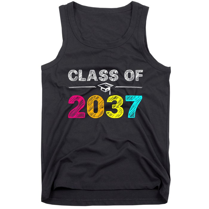 Class Of 2037 Grow With Me First Day Of School Graduation Tank Top