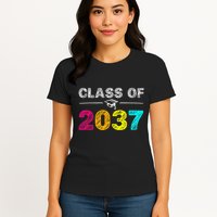 Class Of 2037 Grow With Me First Day Of School Graduation Womens T-Shirt