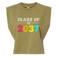 Class Of 2037 Grow With Me First Day Of School Graduation Garment-Dyed Women's Muscle Tee