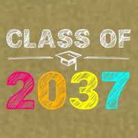 Class Of 2037 Grow With Me First Day Of School Graduation Garment-Dyed Women's Muscle Tee